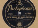 LOUIS ARMSTRONG - Driving Me Crazy / HARLEM FOOTWARMERS - Mood Indigo 78 (A+++)