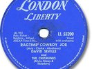  1960 CHIPMUNKS & David Seville 78 RPM Record. Ragtime Cowboy Joe