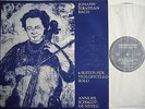 SCHMIDT-DE NEVEU, ANNLIES Bach Cello Suites Solo #5 & 6 GERMANY PRIVATE NM