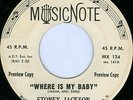 STONEY JACKSON Where Is My Baby PROMO NORTHERN SOUL 45 on MUSICNOTE VG++