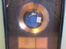 RARE 45 RIAA LUTHER VANDROSS FRAMED GOLD RECORD AWARD