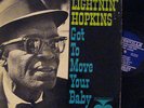 LIGHTNIN' HOPKINS LP '61 PRESTIGE BLUESVILLE GOT TO MOVE YOUR BABY RVG STRONG VG