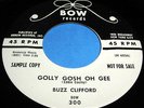 BUZZ CLIFFORD Golly Gosh Oh Gee/14 Karet Fool 45 Rare Rockabilly Bow NM Listen