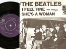 THE BEATLES I FEEL FINE DANISH 45+PS 1964 THE RARER PURPLE PARLOPHONE LABELS