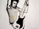 Sid Vicious portrait, signed by artist, punk, Sex Pistols, Ramones, Damned,