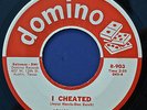 JOYCE HARRIS 45 I Cheated DOMINO 903 VG+ ORIGINAL 1961 Rockabilly Doo Wop W/PS
