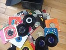 Box of records various artists David Bowie life on Mars, Rolling Stones