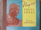 Leadbelly Negro Sinful Songs Musicraft 5 10 inch Records Blues Lead Belly Vinyl