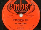The FIVE SATINS 78 Wonderful Girl orig 50's Doo Wop  #CC 1111