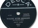 PATSY CLINE Country 78 RPM Record. Walkin' After Midnight/A Poor Man's Roses