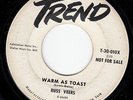 RARE 50s ROCKABILLY 45 RUSS VEERS WARM AS TOAST / THE ANSWER TREND HEAR BOTH