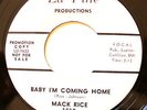 R&B NORTHERN 45-MACK RICE-BABY I'M COMING HOME on LU PINE M-