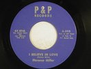 Florence Miller 45 I Believe In Love / I'm Coming Back   P&P VG++ (northern)