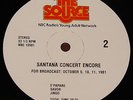 Santana - Source Concert 2 LP Live Radio Show 1981