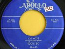EDDIE BO I'm Wise & Happy Tears 45 Rare RnB/Blues-Rocker Orig Apollo Listen
