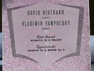 Columbia UK 33CX 1201 B/G - Franck Szymanowski Violin Sonatas David Oistrakh NM
