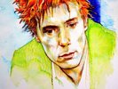 John Lydon portrait, Sex Pistols, signed by artist, punk, PIL, Buzzcocks