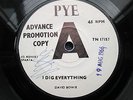 DAVID BOWIE, 1966 UK DEMO, I DIG EVERYTHING, PYE, SUPER RARE