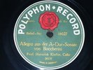 CELLO 78 rpm RECORD Polyphon HEINRICH KIEFER Adagio BOCCHERINI Allegro SONATE