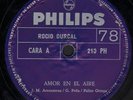 ROCIO DURCAL amor en el aire 78 RPM SINGLE / VERY RARE COLOMBIA PRESSING