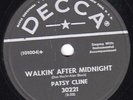 78-ROCK-PATSY CLINE-WALKIN' AFTER MIDNIGHT/A POOR MAN'S ROSES on DECCA-