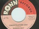 Northern Soul - Barbara West - Congratulations Baby - Ronn - US