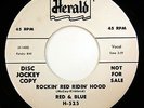 HEAR Red & Blue 45 Rockin Red Ridin Hood/TV Baby HERALD 525 rockabilly popcorn M