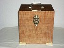 New 45rpm Figured Cherry & Teak Wood Record Case