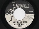 Chicago Blues Rocker JUNIOR WELLS You Don't Care/Prison Bars Around Me M- HEAR