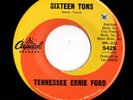 Mod Popcorn Rockabilly 45 TENNESSEE ERNIE FORD Sixteen Tons/Hicktown Capitol