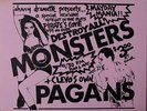 PAGANS / Destroy All Monsters ORiGiNaL Cleveland gig flier PuNk KBD Drome