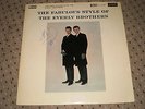 EVERLY BROTHERS= AUTOGRAPH ON LP COVER THE FABULOUS STYLE OF=UK LONDON HA-A 2266