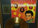Elvis presley vintage gold record records. 24k plated.