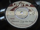 DERRICK MORGAN - DERRICK TOP THE POP RARE 1969 UNITY SKINHEAD REGGAE 45 EX