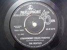 THE BEATLES 45 R 5570 STRAWBERRY FIELDS BLACK RARE SINGLE INDIA INDIAN VG+