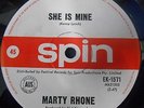 MARTY RHONE She Is Mine 45 AUSTRALIAN 60S TEEN BEAT NM SPIN