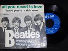 BEATLES SINGLE ORIGINAL ESPAÑA SPAIN OUR WORLD ALL YOU NEED IS LOVE