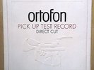 Ortofon Pick Up Test Record AUDIOPHILE Direct cut INSERT UNPLAYED M-