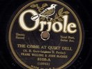 PRE-WAR HILLBILLY 78 RPM/WELLING & MCGHEE (ORIOLE 8108) THE CRIME AT QUIET DELL