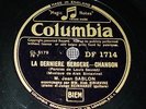 JEAN SABLON & DJANGO REINHARDT - La dernière bergère - 78 tours Columbia