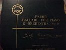 FAURE: BALLADE FOR PIANO- GABY CASADESUS 1940S VOX SET