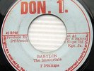the IMMORTALS Babylon b/w VERSion ROOTS REGGAE 45 Don.1. recs C489