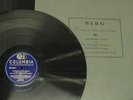 ALBAN BERG:VIOLIN CONCERTO:PREMIERE RECORD  LOUIS KRASNER  COLUMBIA  78