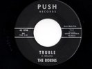 Mod Popcorn R&B 45 THE ROBINS Truble/Moving Out Push HEAR Great