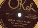 Ada Brown, Bennie Moten Orch Evil Mama Blues, Break O Day Blues Okeh 8101 78 rpm