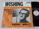 Buddy Holly single 45 Danish sleeve UK Export Wishing Coral VG+/Exc