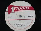 DENNIS BROWN/SILVER TONES No Man Is An Island/Cheating & Lying 12
