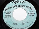 THE VELVET UNDERGROUND AND NICO All Tomorrow's Parties RARE PSYCH DJ 45 {HEAR}