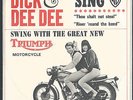 DICK & DEE DEE DEEDEE RARE TRIUMPH MOTORCYCLE PS PICTURE SLEEVE + 45