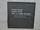 Vintage ALLIED RADIO STEREO SETUP TEST and DEMO RECORDS Box Set 3 Vinyl LP ALBUM